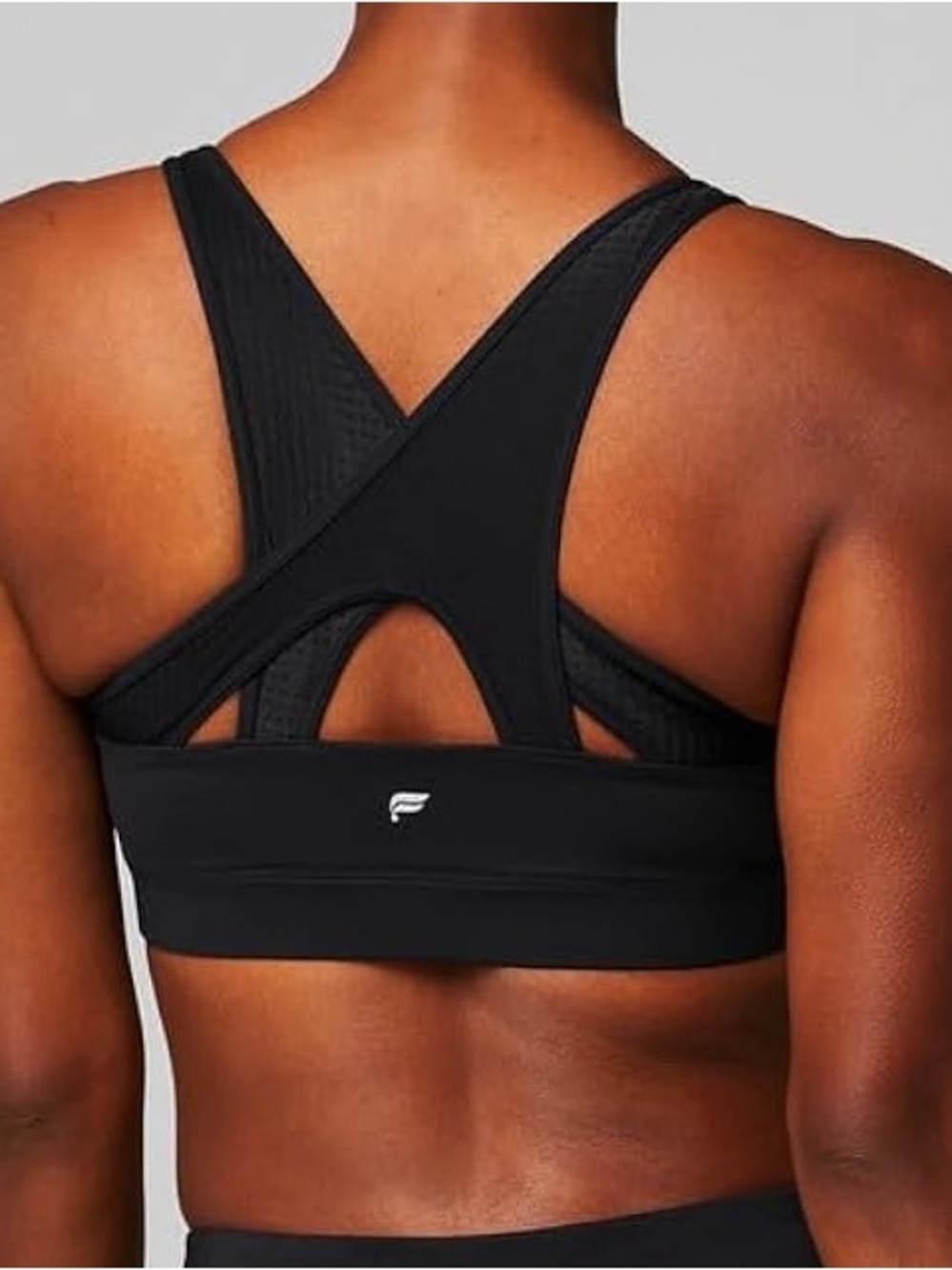 Fabletics Mesh Breathable Medium Impact Sports Bra Women’s Size Small in Black